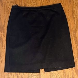 J. Crew Black Wool Pencil Skirt